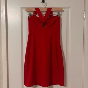 Abercrombie & Fitch Strapless Red Dress